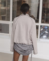 BASERANGE 25 Autumn/Winter FOLD Turtleneck Sweater France BAS-PUFOT-RCF-AU25-Grey Melange